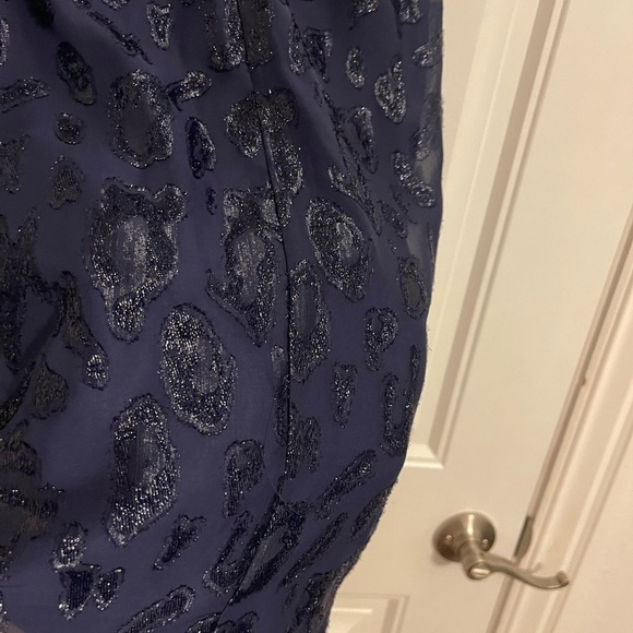 *NWT* Simply Vera Animal Pattern V-neck SleevelessTop Women's Sz XS Navy Burnout - Picture 5 of 11